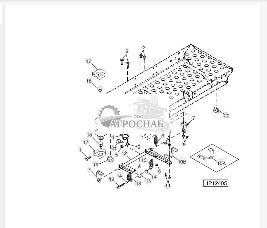 Узел удлинителя лестницы 